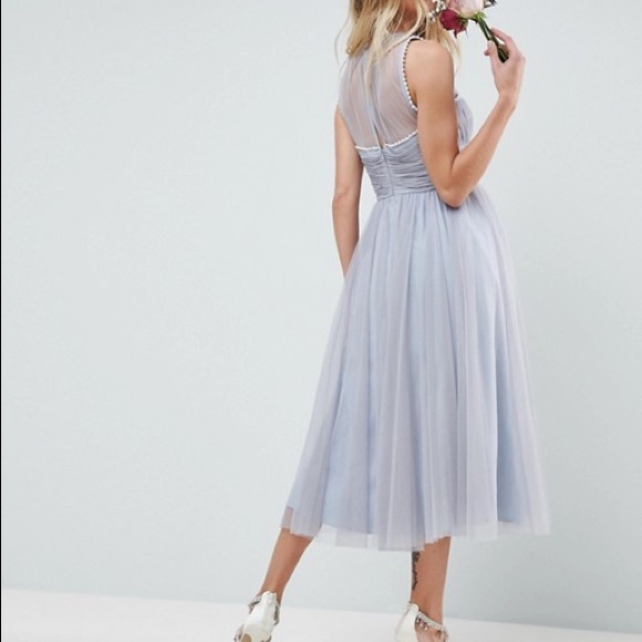 ASOS pearl trim midi dress - Picture 2 of 5